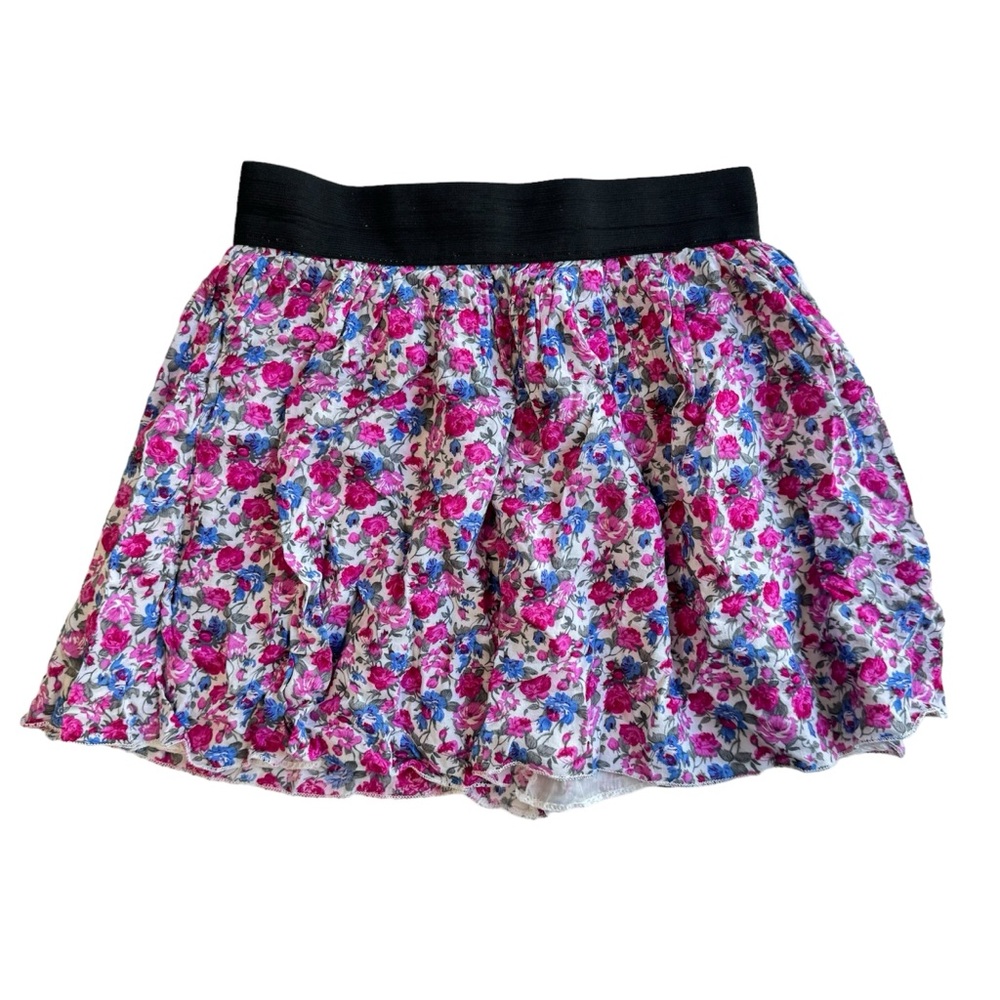 Floral print skater skirt